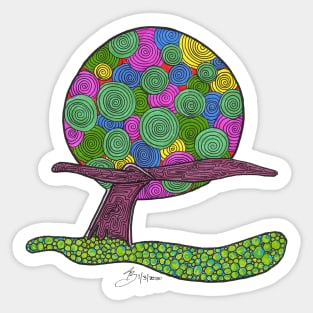 Psychedelic Whale Tail Splash Sticker